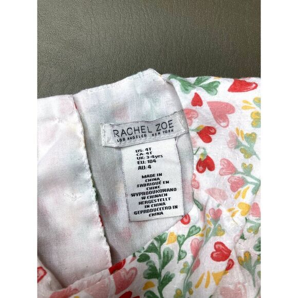 Rachel Zoe Dress Girls Size 4T Snap Back Ruffle Hem Short Sleeves Spring - Picture 4 of 6